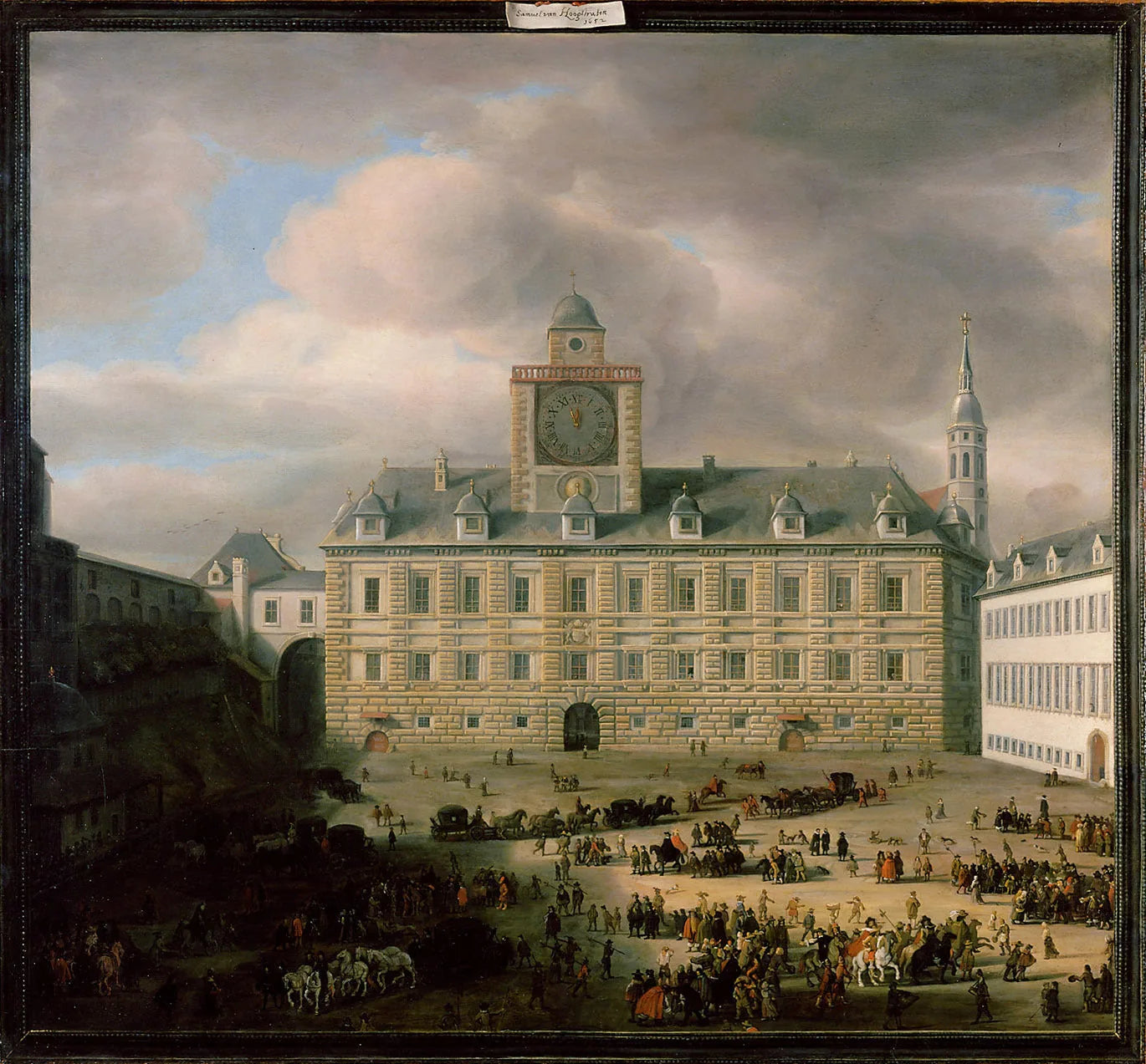 Vue du Hofburg à Vienne - Samuel van Hoogstraten image 1 reproduction de peinture à l’huile