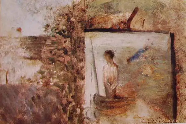 ''Le Pauvre Pêcheur'' के साथ परिदृश्य - जॉर्ज स्यूराट