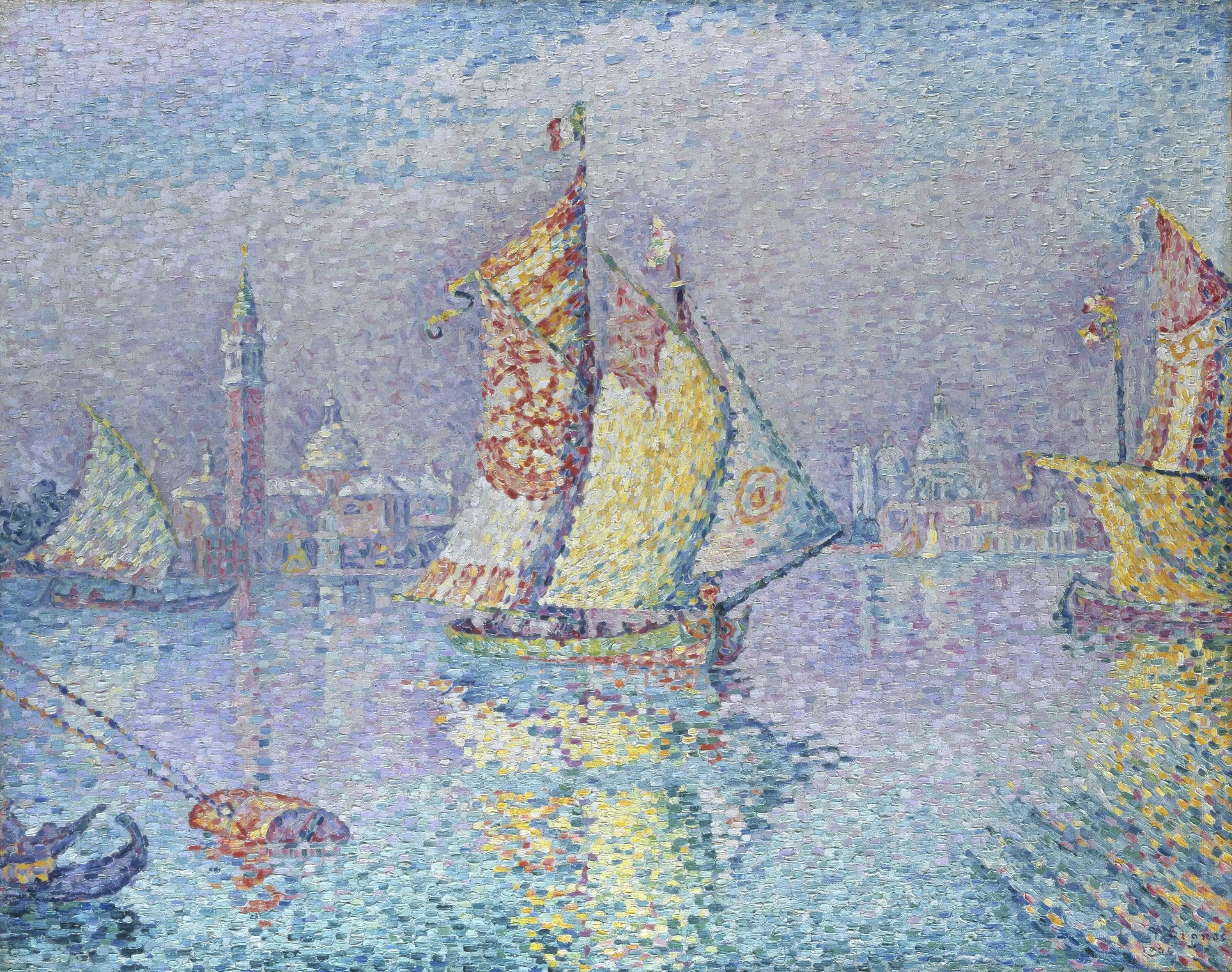 Reproduction du tableau « Venise, le voile jaune - Paul Signac » par Alpha Reproduction en peinture à l’huile