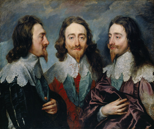 👑 चार्ल्स प्रथम का ट्रिपल पोर्ट्रेट – एंथनी वैन डाइक (लगभग 1635–1636)
