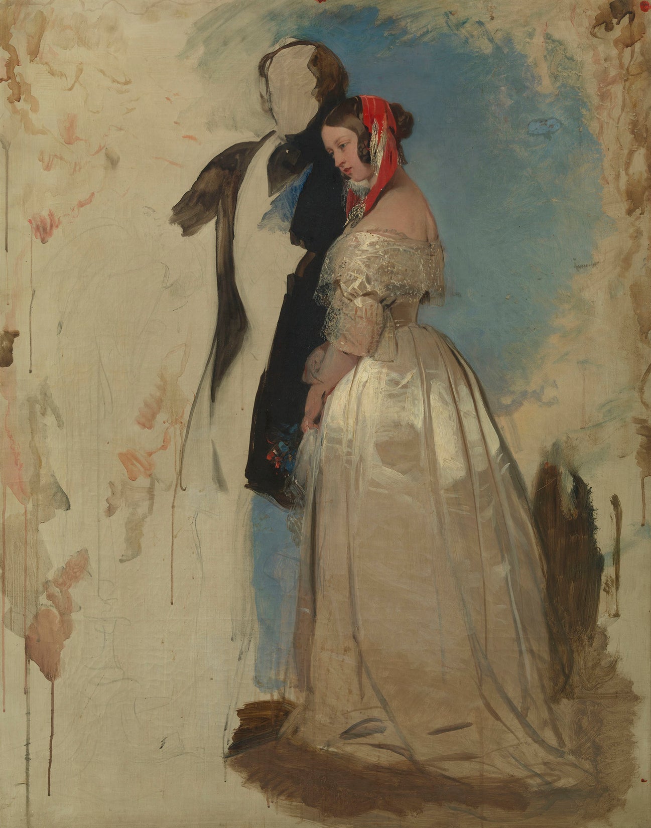 La reine Victoria et le prince Albert : étude pour « Le château de Windsor à l'époque moderne » - Edwin Henry Landseer