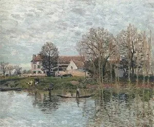 Reproduction du tableau « La Seine à Port-Marly - Alfred Sisley » par Alpha Reproduction en peinture à l’huile