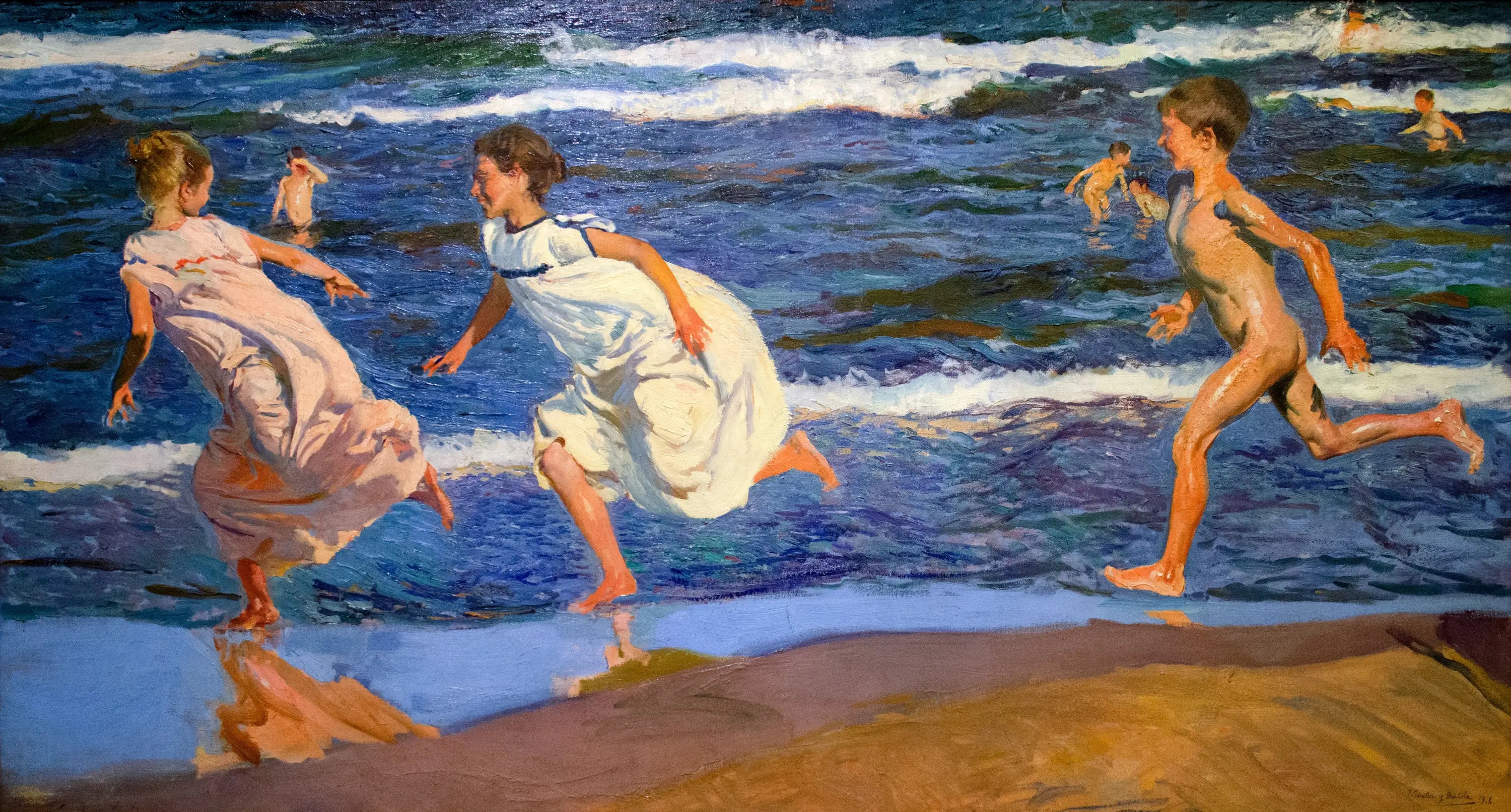 Reproduction du tableau « Courir le long de la plage, Valence - Joaquín Sorolla » par Alpha Reproduction en peinture à l’huile