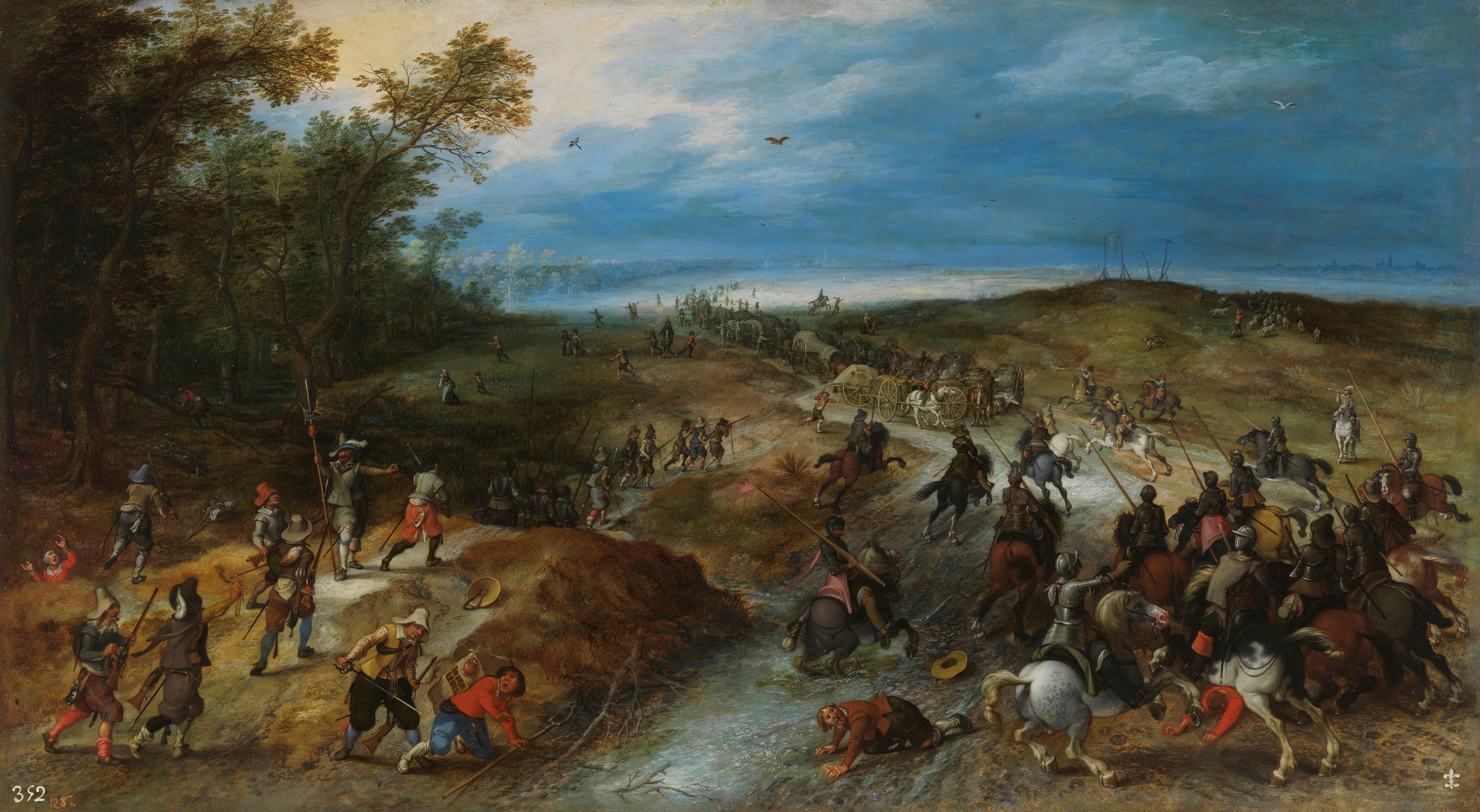 Attaque surprise contre un convoi - Jan Brueghel le Jeune