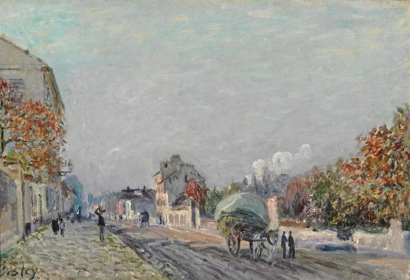 Reproduction du tableau « Une rue à Marly - Alfred Sisley » par Alpha Reproduction en peinture à l’huile