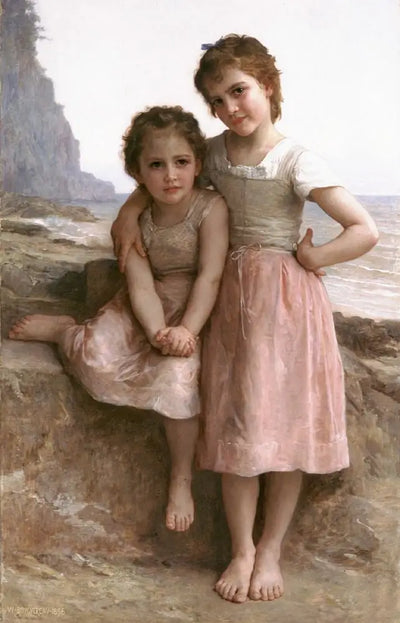 Reproduction du tableau « Sœurs sur le rivage - Bouguereau » par Alpha Reproduction en peinture à l’huile