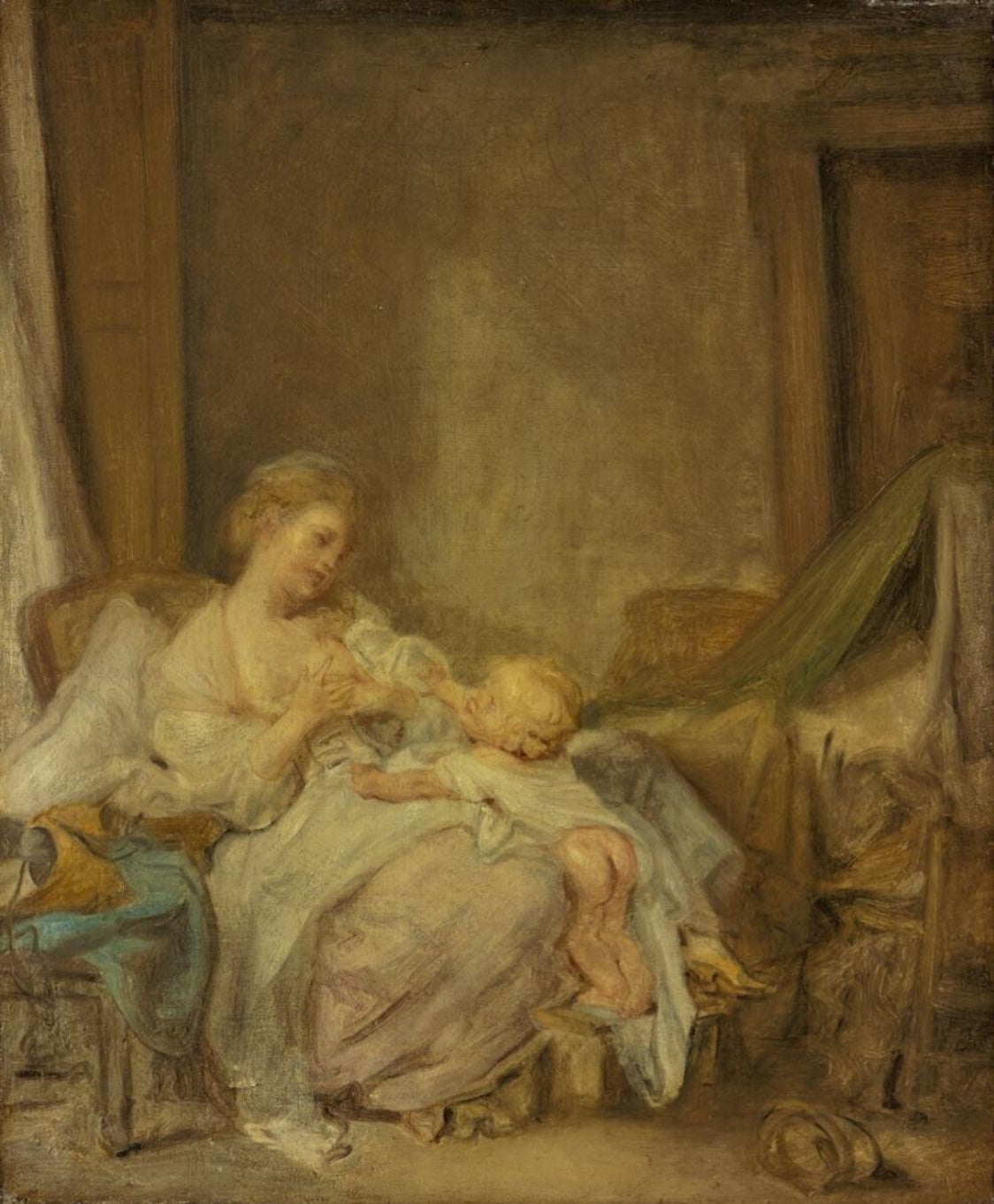 La mère heureuse - Jean-Baptiste Greuze - Alpha Reproduction