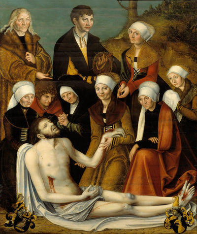 La lamentation sur le corps du Christ mort - Lucas Cranach the Elder - Alpha Reproduction