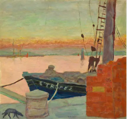 Reproduction du tableau « La Barge "St Tropez" dans le port de Cannes - Pierre Bonnard » par Alpha Reproduction en peinture à l’huile