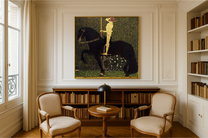 🛡️🐎 स्वर्ण योद्धा – गुस्ताव क्लिम्ट (1903)