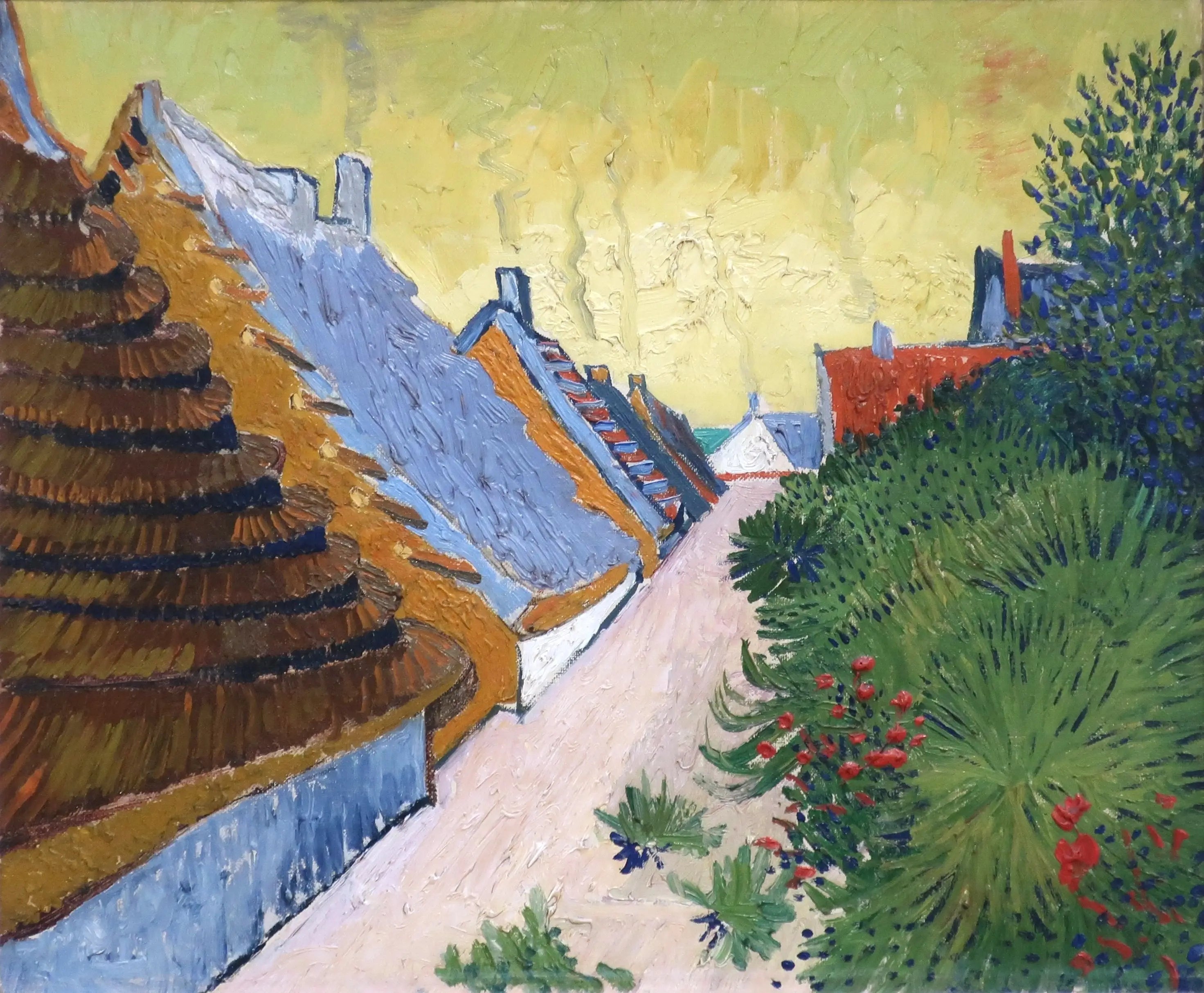Reproduction du tableau « Rue des Saintes-Maries - Vincent van Gogh » par Alpha Reproduction en peinture à l’huile
