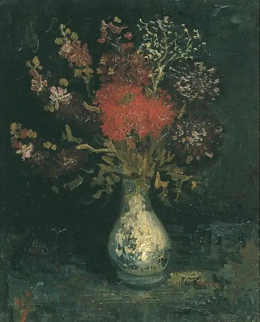 Reproduction du tableau « Vase avec des fleurs - Vincent van Gogh » par Alpha Reproduction en peinture à l’huile