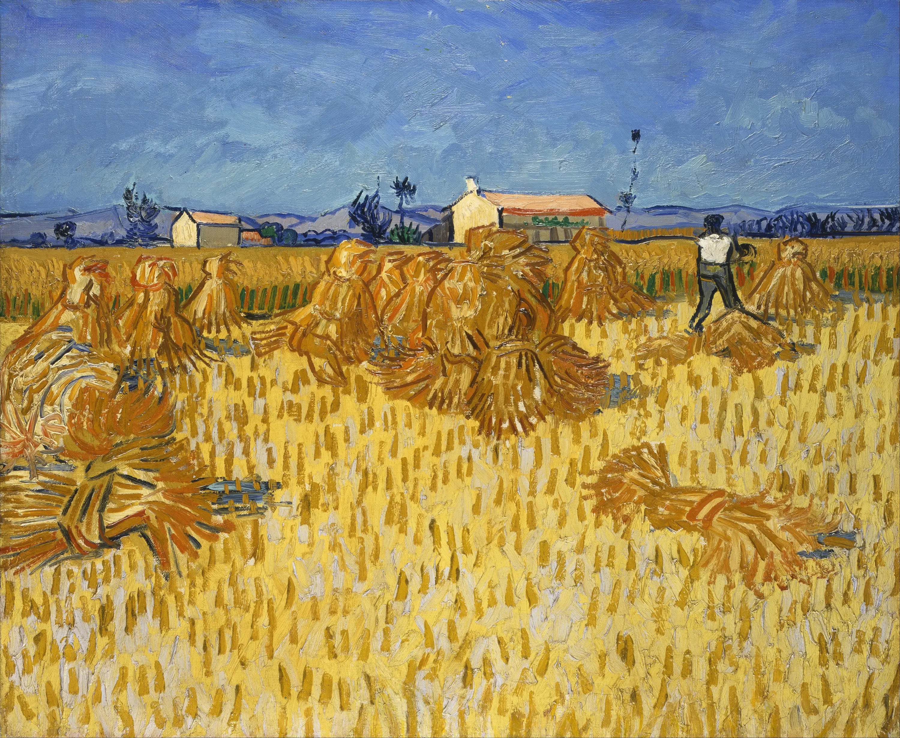 Reproduction du tableau « Moisson en Provence. - Vincent van Gogh » par Alpha Reproduction en peinture à l’huile