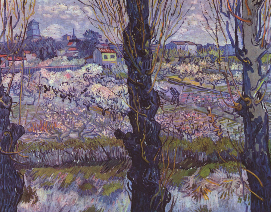 Vergers en fleurs, vue d’Arles – Vincent van Gogh