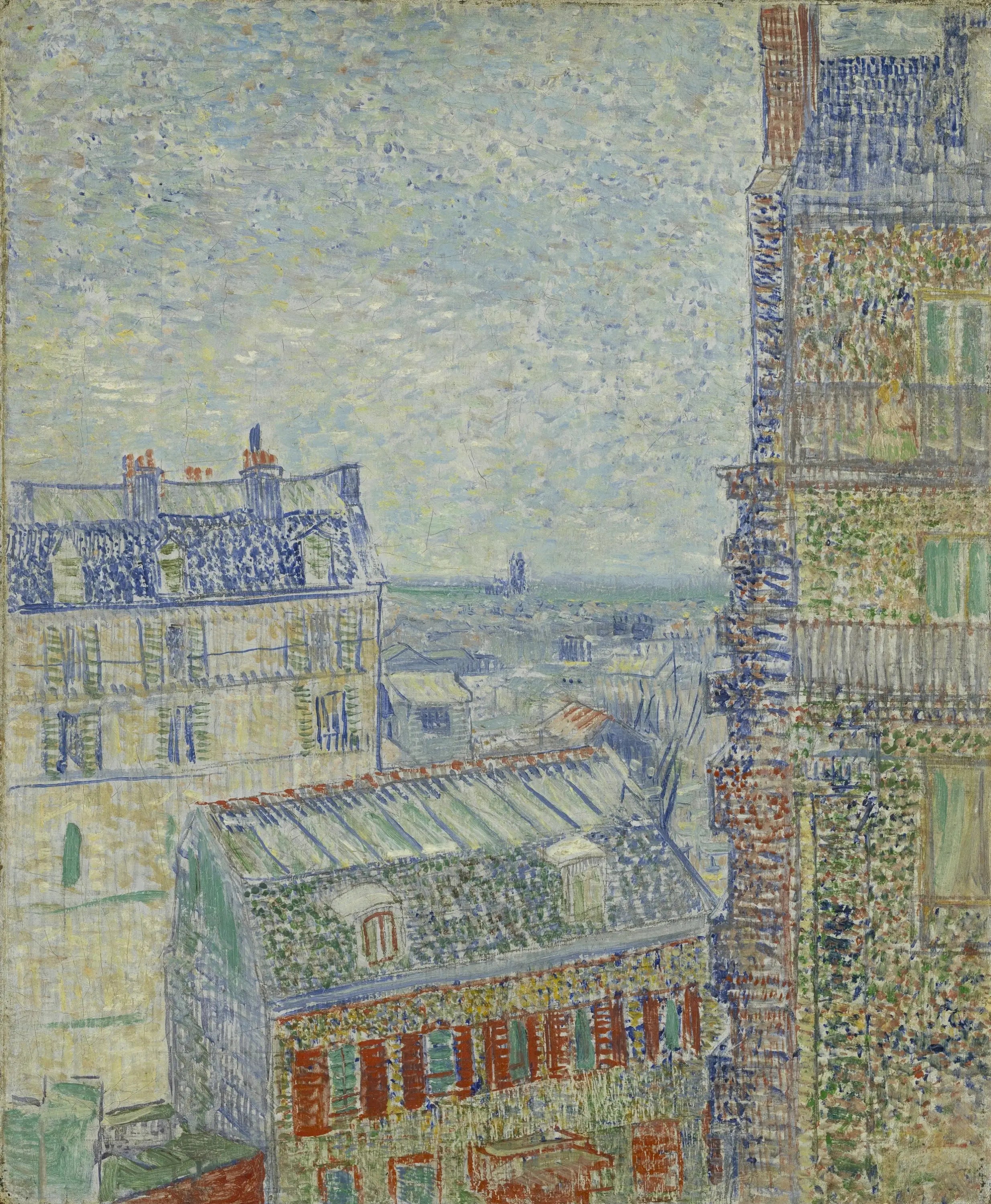 Reproduction du tableau « Vue des toits de Paris - Vincent van Gogh » par Alpha Reproduction en peinture à l’huile