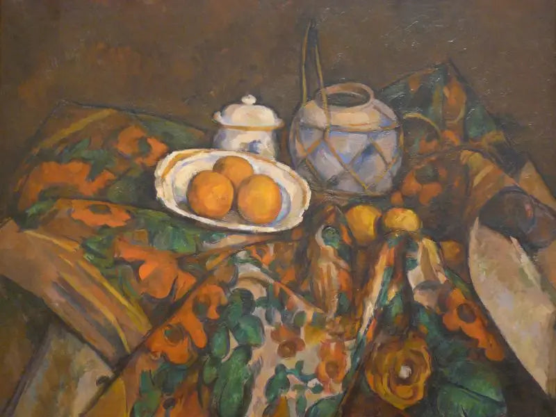 Reproduction du tableau « Nature morte, pot de gingembre, sucrier et oranges - Paul Cézanne » par Alpha Reproduction en peinture à l’huile