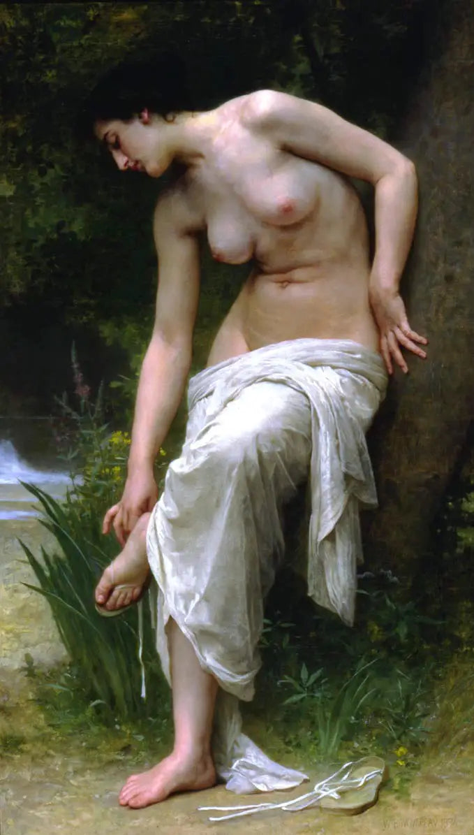 Reproduction du tableau « Après le Bain - Bouguereau » par Alpha Reproduction en peinture à l’huile