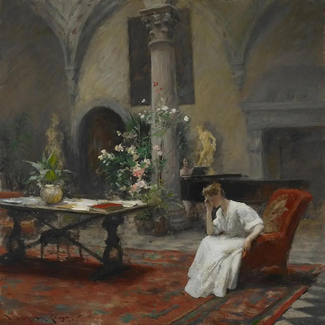 La chanson - William Merritt Chase - Alpha Reproduction