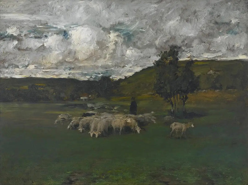 मतदान कार्यालय के पास का दृश्य - विलियम मेरिट चेस