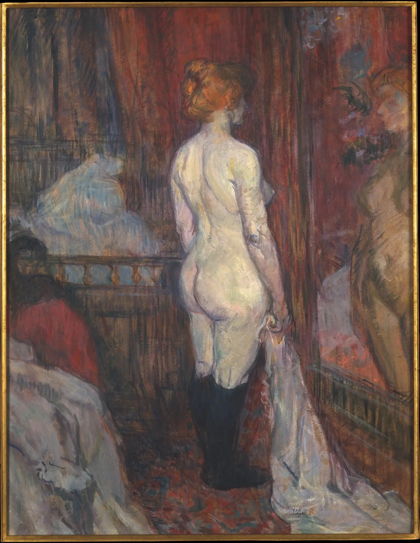 Reproduction du tableau « Femme devant un miroir - Henri de Toulouse-Lautrec » par Alpha Reproduction en peinture à l’huile