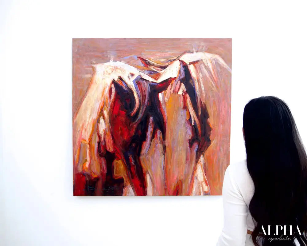 Abstract Horse – Somchai | 100 x 100 cm Reproductions de tableaux à la peinture à l’huile