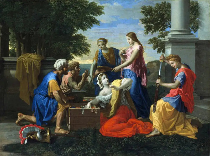 Achille parmi les filles du roi Lycomède - निकोलस पूसिन