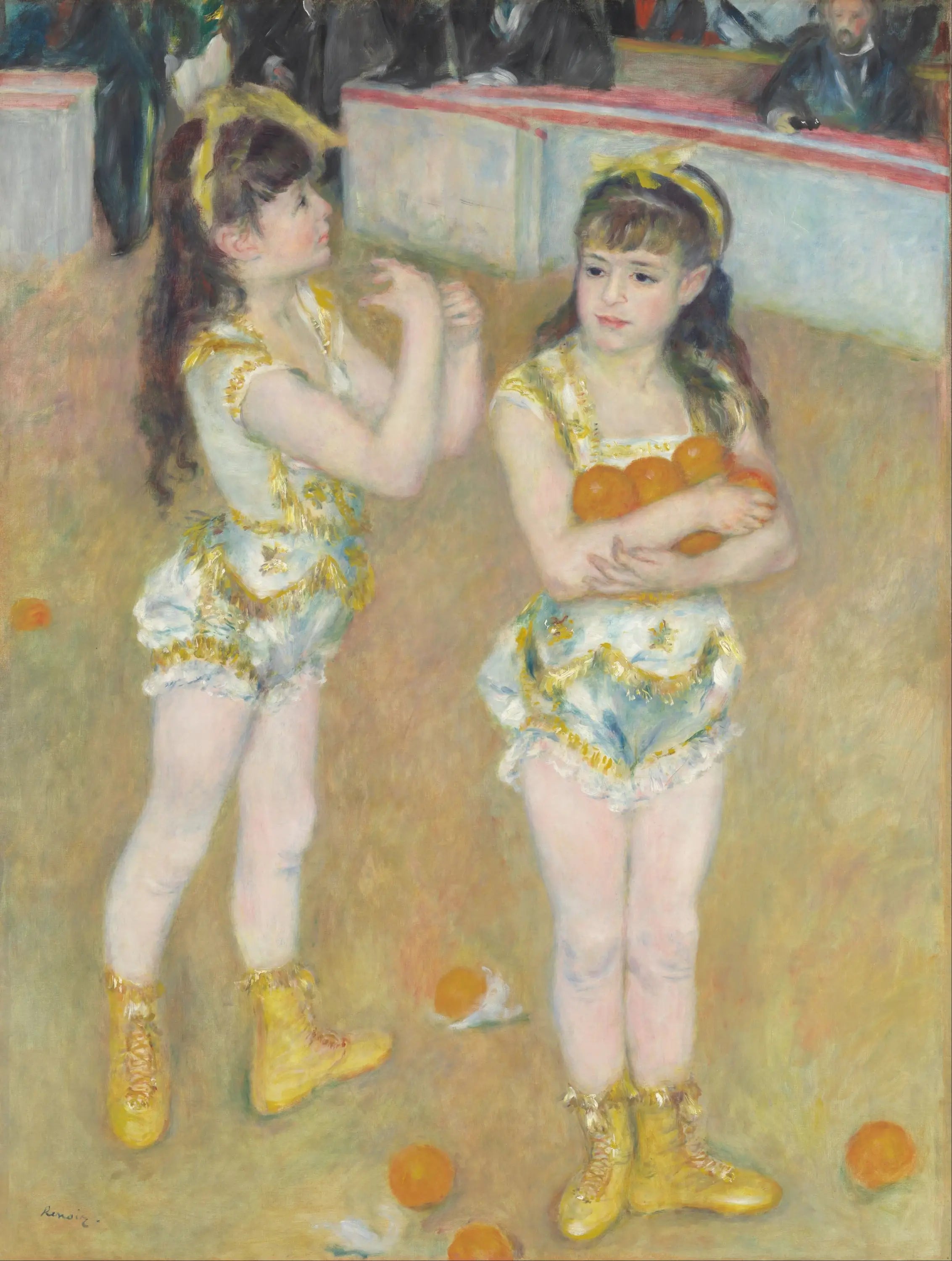 Acrobates au Cirque Fernando (Francisca et Angelina Wartenberg) - Pierre-Auguste Renoir image 1 copie peinte à la main à l’huile