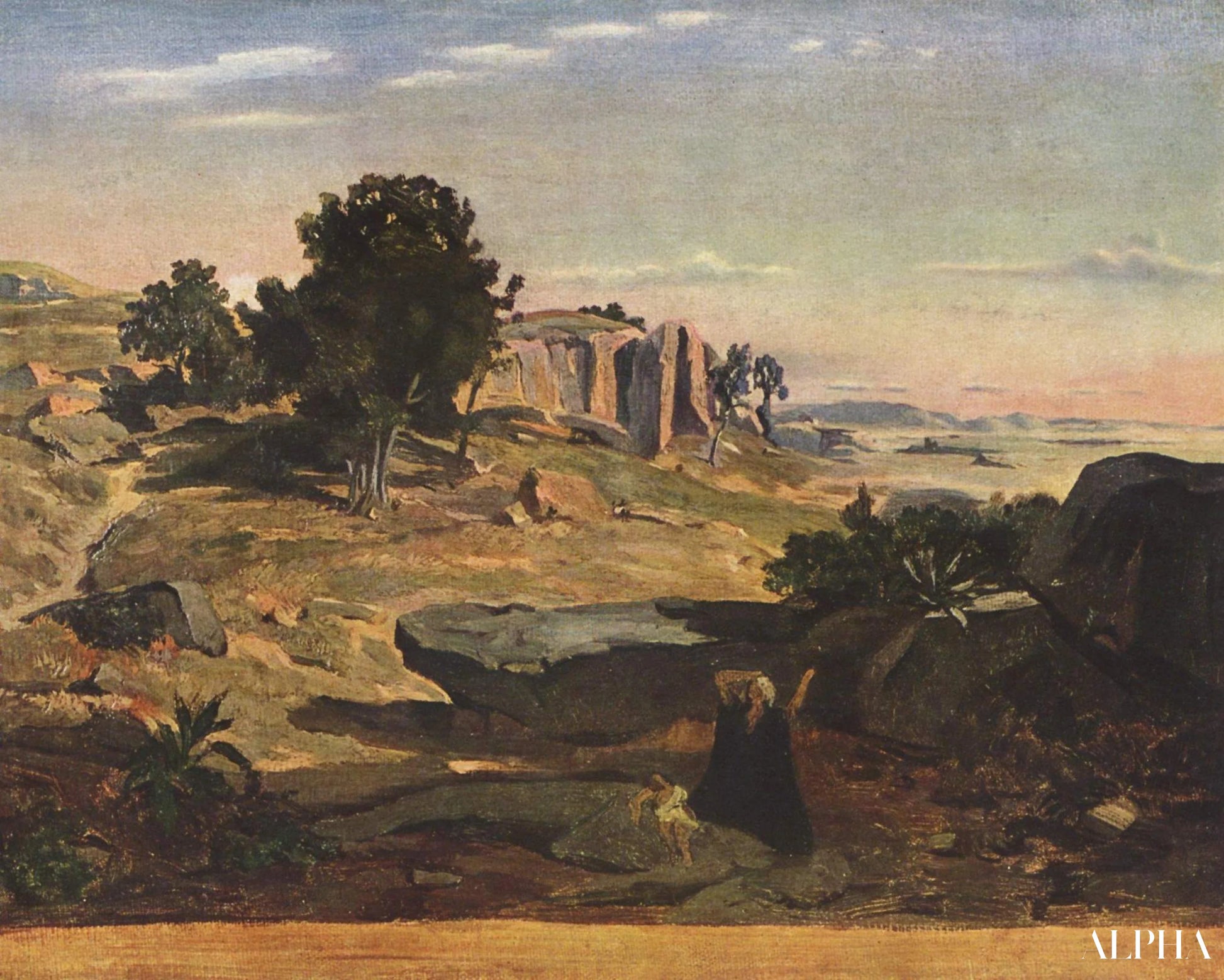 Agar dans le désert - Camille Corot - Reproductions de tableaux et peintures haut de gamme