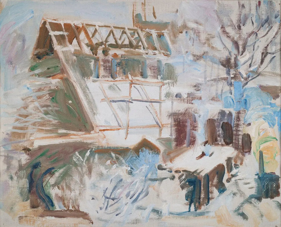 L’Atelier de Tarvaspää en construction - Akseli Gallen-Kallela