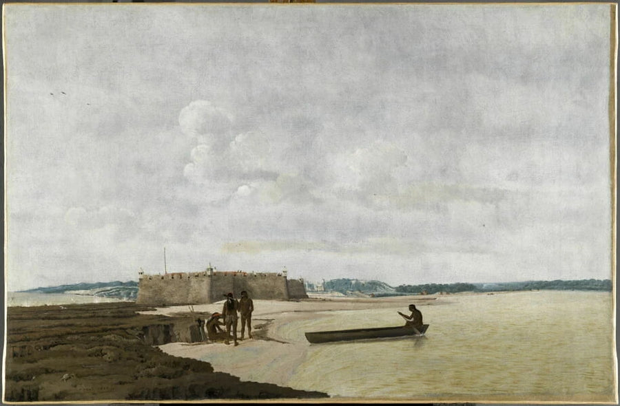 L'Ancien Fort portugais des Trois-Rois-Mages ou Fort Ceulen, à l'embouchure du Rio Grande, au Brésil - Frans Post