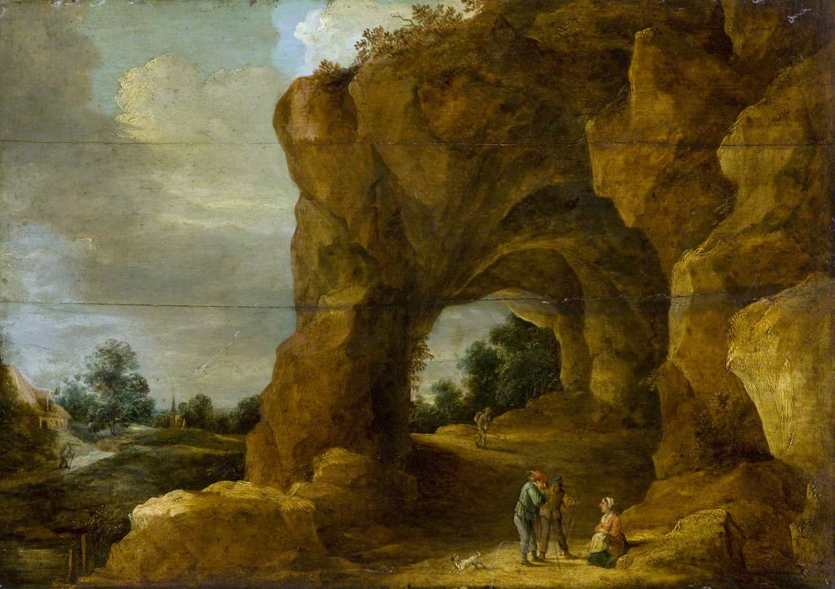 Arche rocheuse avec personnages - David Teniers le Jeune - Alpha Reproduction
