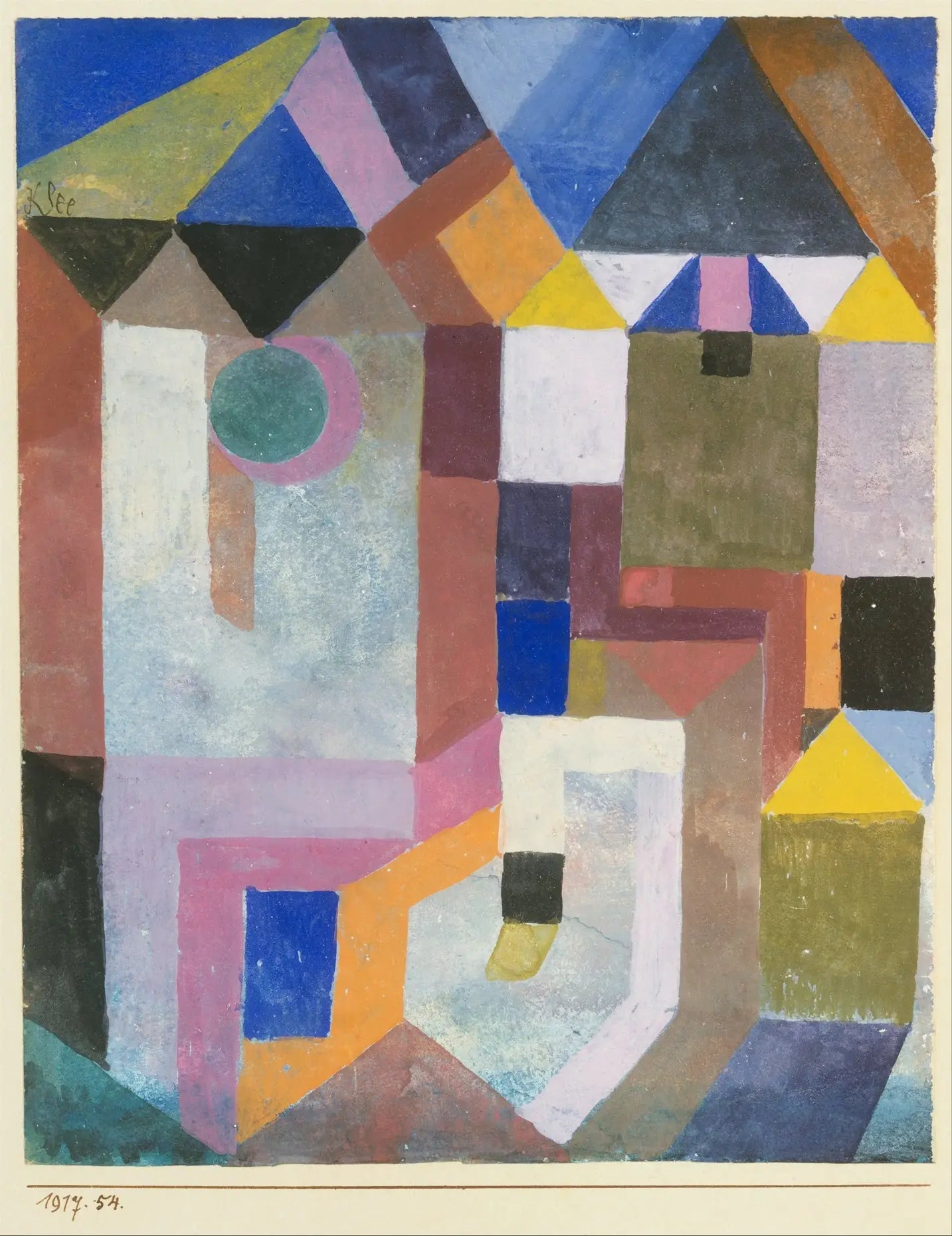 Architecture colorée - Paul Klee image 1 reproduction artisanale de tableau
