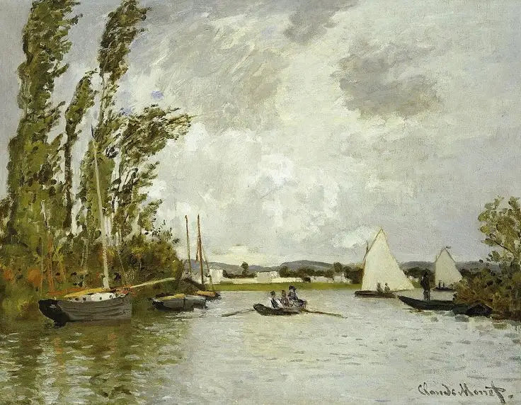 Argenteuil vu depuis la petite branche de la Seine - Claude Monet image 1 tableau peint à l’huile sur toile