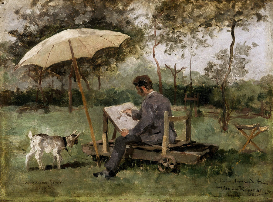 आर्मंड हेंसplein air में पेंटिंग कर रहे हैं - थियो वान राइसलबर्ग