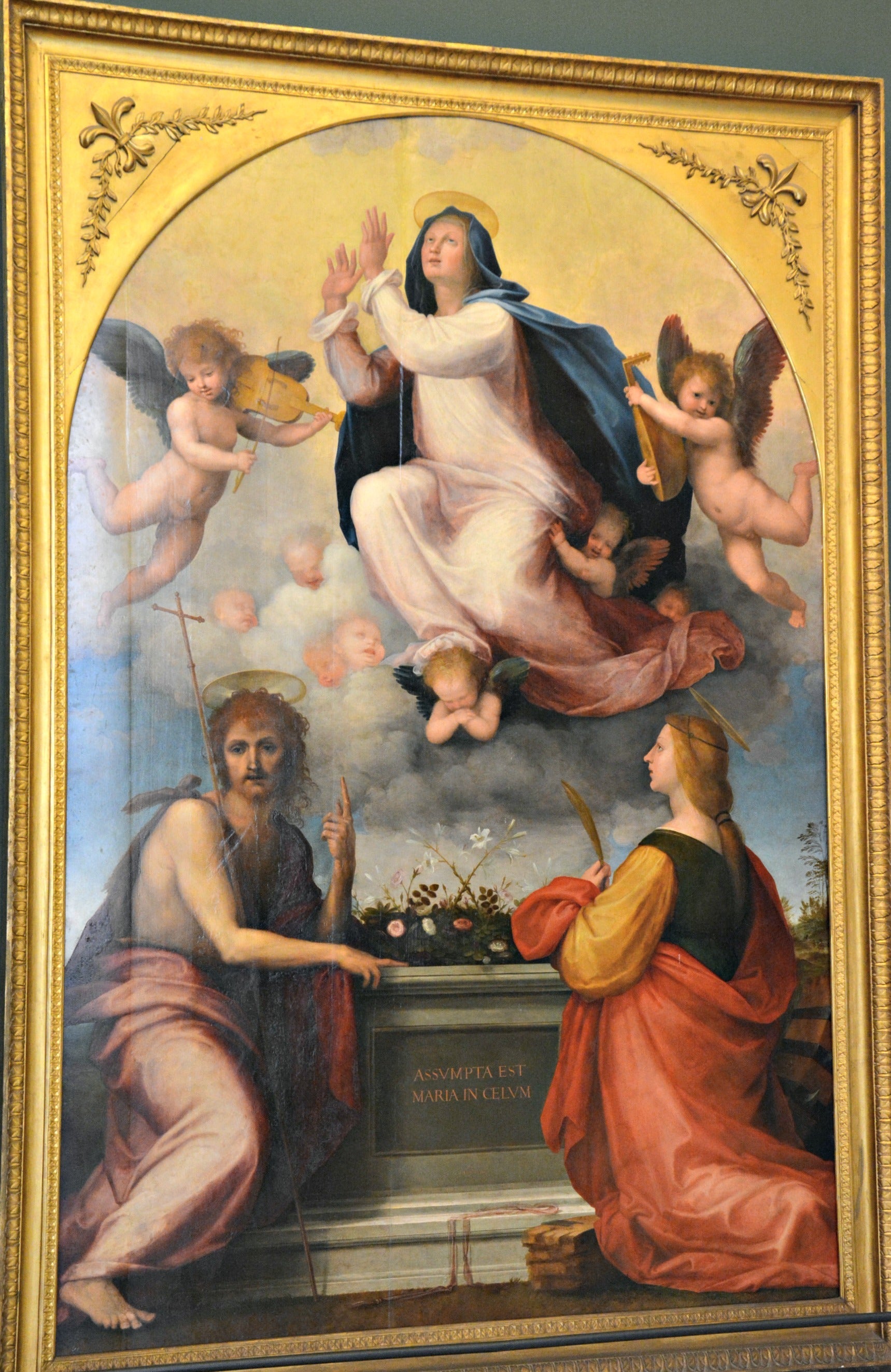 Assomption de la Vierge avec saint Jean-Baptiste et sainte Catherine d'Alexandrie - Fra Bartolomeo image 1 reproduction de peinture à l’huile