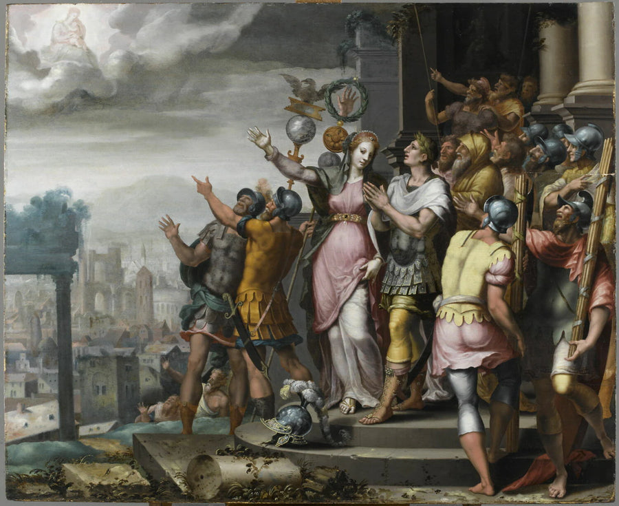 Auguste et la Sibylle de Tibur - Luca Penni