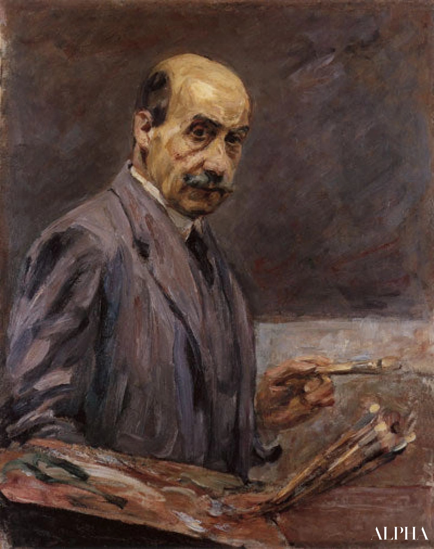 Autoportrait avec la palette vers la droite - Max Liebermann - Reproductions de tableaux et peintures haut de gamme