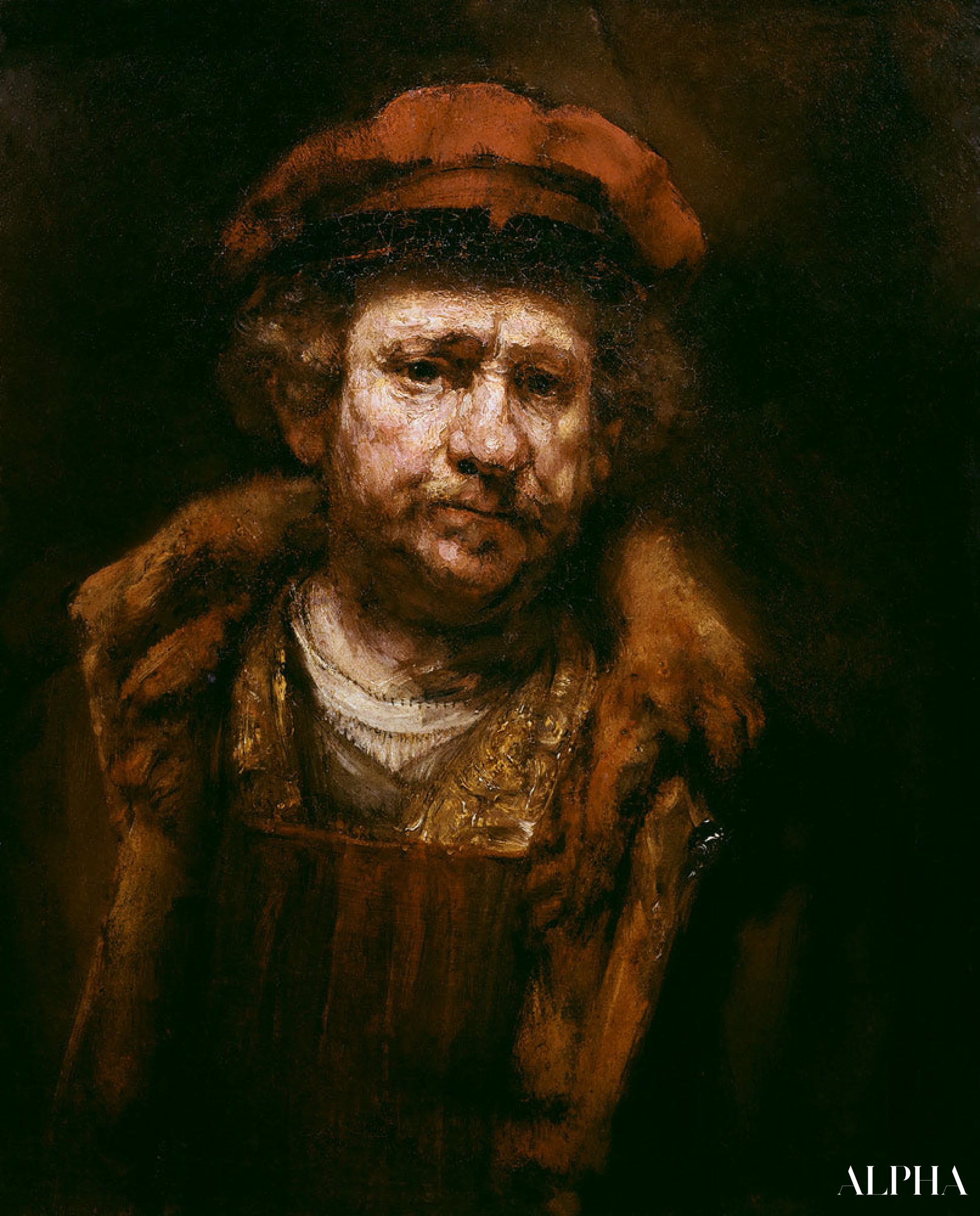 लाल टोपी के साथ आत्मचित्र - Rembrandt van Rijn - उच्च गुणवत्ता वाली चित्र और पेंटिंग की प्रतियां