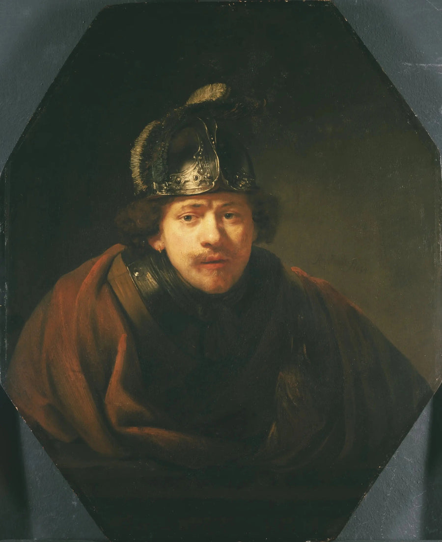 हेलमेट में आत्मचित्र - रेम्ब्रांट