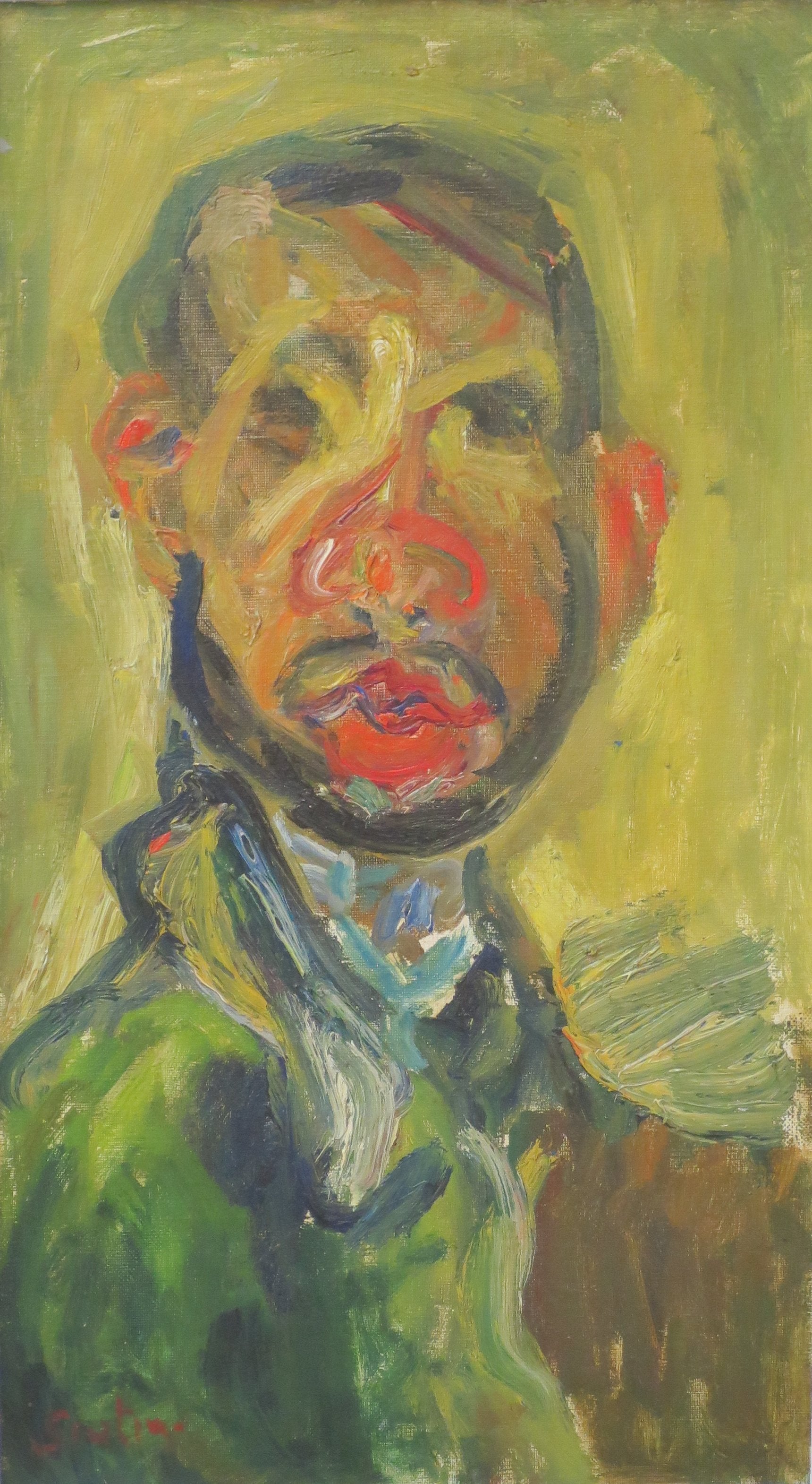 Autoportrait - Chaïm Soutine image 1 copie de tableau peinte à la main