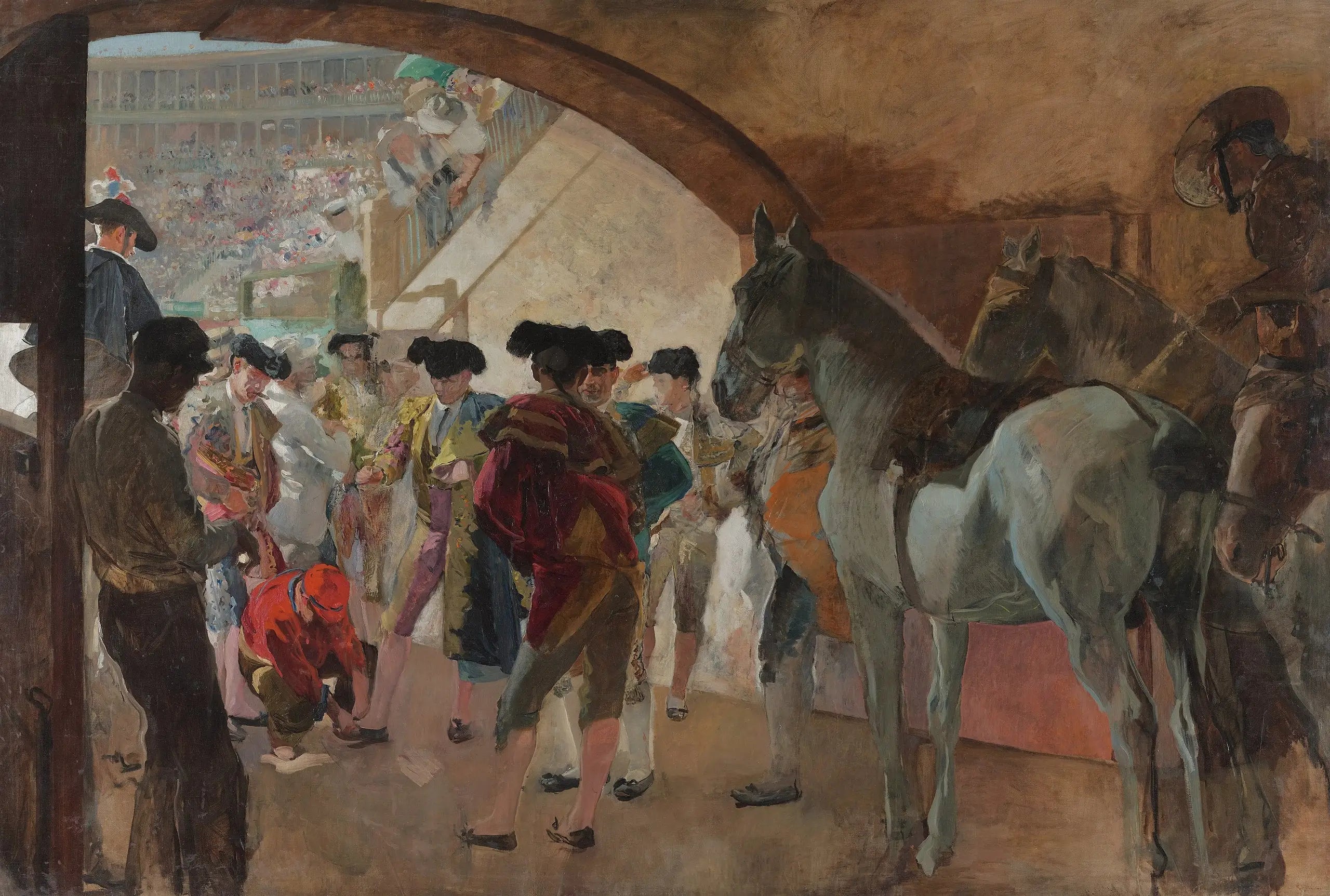 Avant la corrida - Joaquín Sorolla image 1 reproduction artisanale de tableau