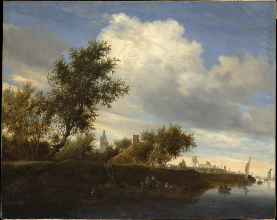 Bac près de Gorinchem - Salomon van Ruysdael