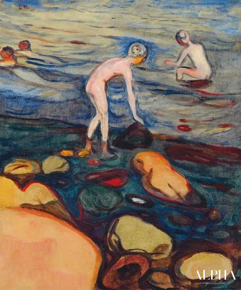 Baignade - Edvard Munch - Reproductions de tableaux et peintures haut de gamme