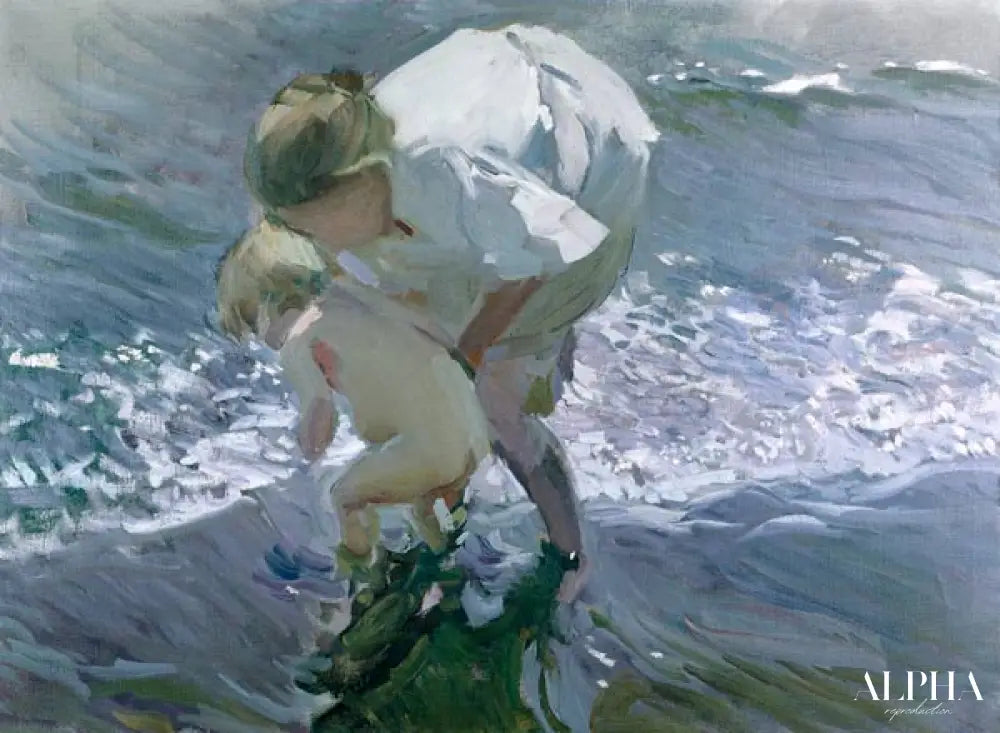 Baignade sur la plage - Sorolla - Reproductions de tableaux et peintures haut de gamme