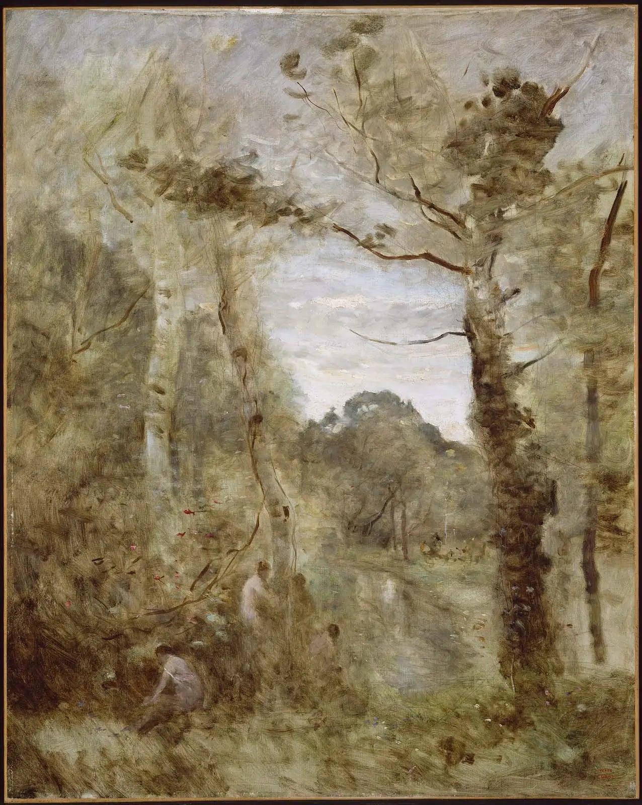 Baigneurs dans une clairière - Jean-Baptiste Camille Corot - Alpha Reproduction