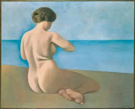 Baigneuse assise de dos sur le sable - Félix Vallotton - Alpha Reproduction