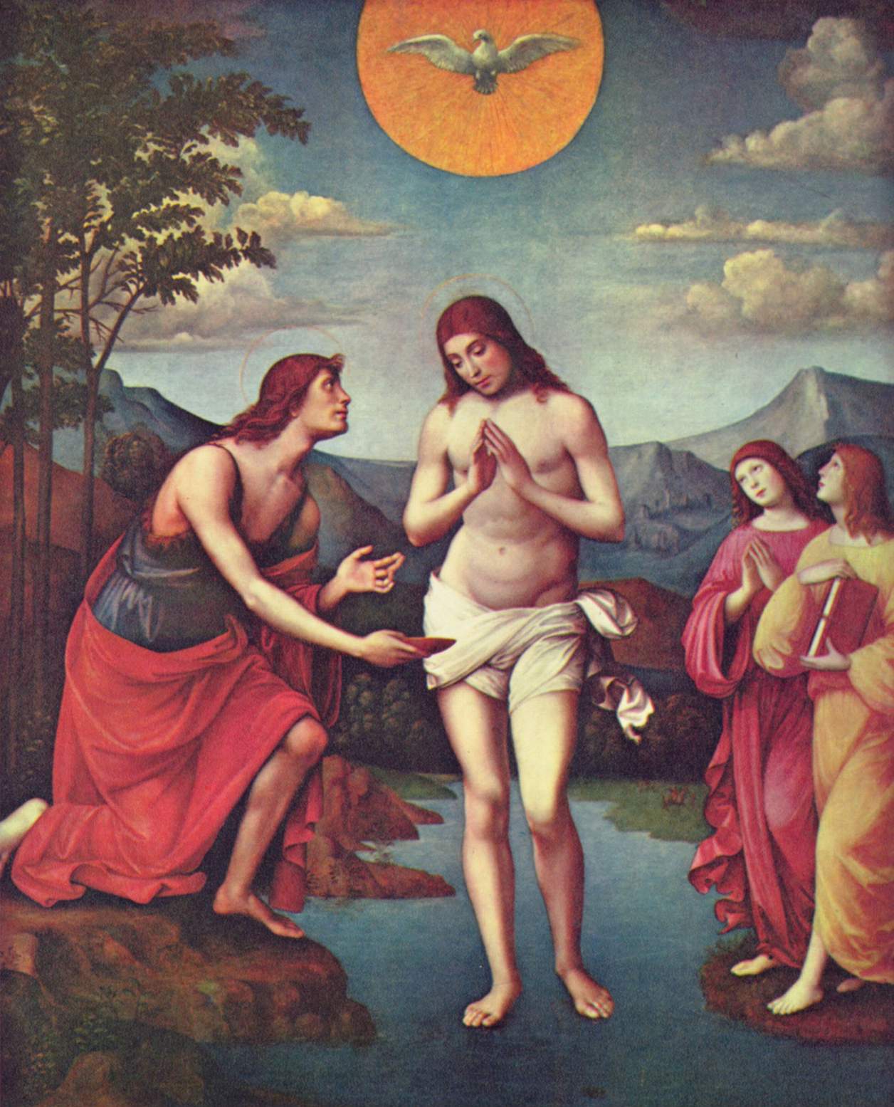 Baptême du Christ - Francesco Francia image 1 copie de tableau peinte à la main