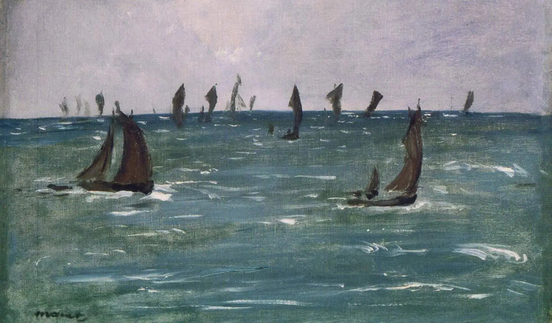 समुद्र में नावें, गास्कोन की खाड़ी - Édouard Manet