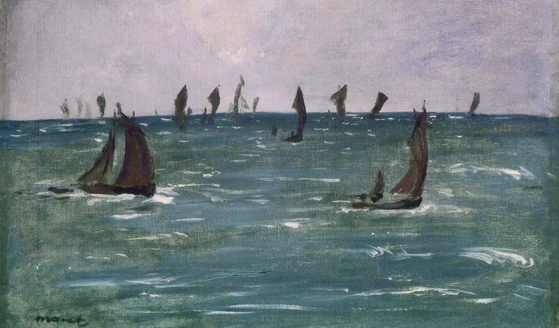 समुद्र में नावें, गास्कोन की खाड़ी - Édouard Manet