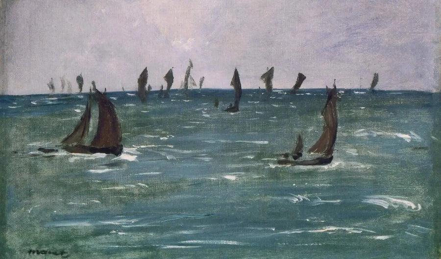 समुद्र में नावें, गास्कोन की खाड़ी - Édouard Manet
